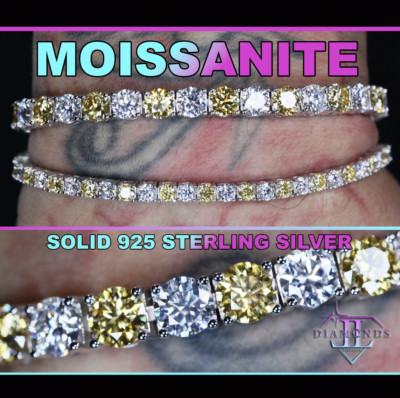 Yellow Moissanite Tennis Bracelet, Moissanite Bracelet, Yellow Diamond Bracelet