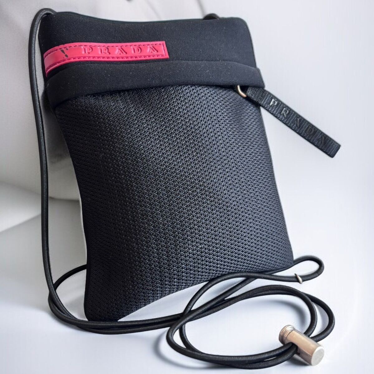 PRADA Sport Shoulder Bag Nylon Mesh black Authentic | eBay PRADA Sport Shoulder Bag Nylon Mesh black Authentic | eBay