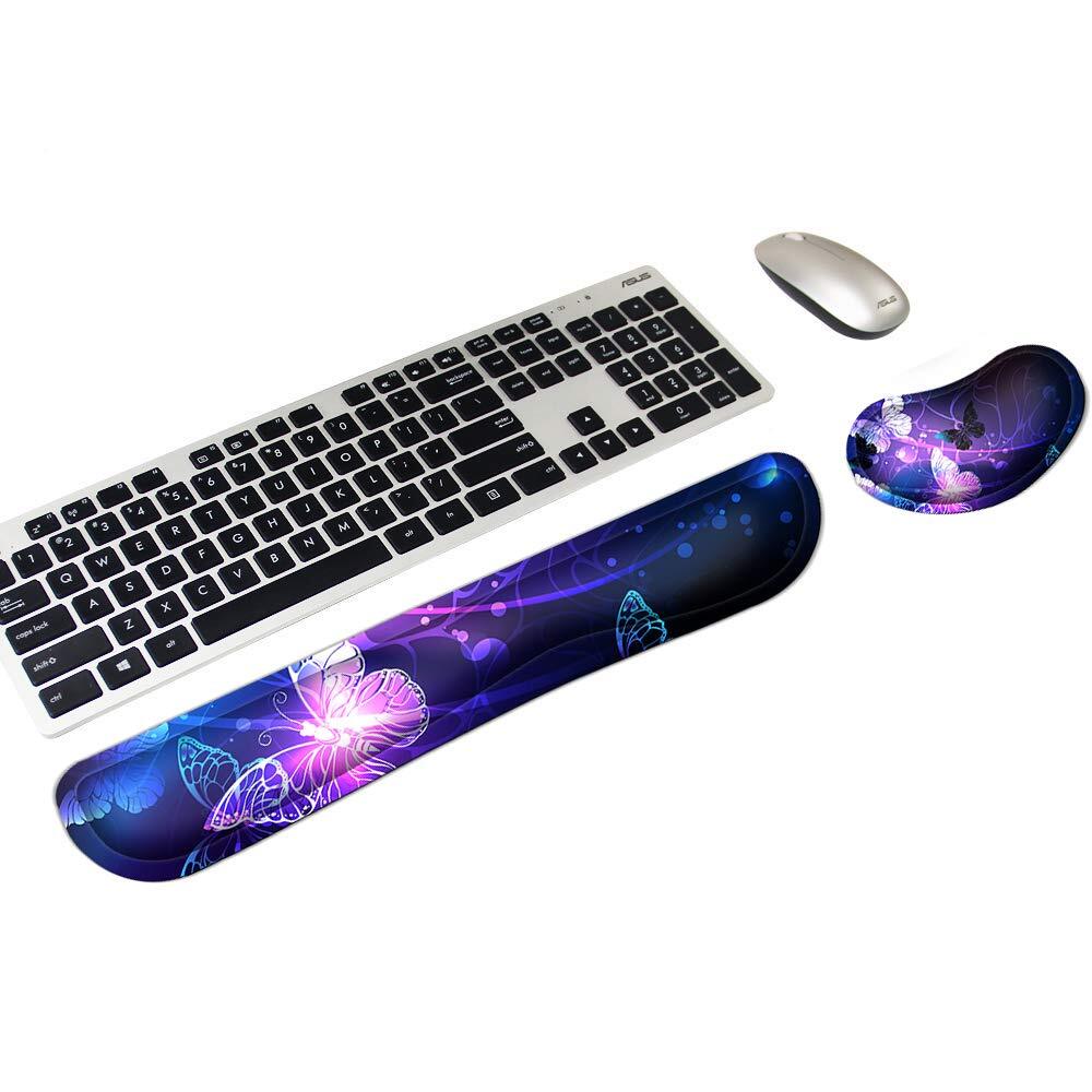 Memory Foam Wrist Rest Pad for Keyboard & Mouse Comfort Support