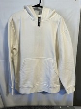 Kirkland Signature Heavyweight Fleece Hoodie - Solid White, M Pullover Comfy