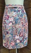Esprit Floral Belted Pencil Skirt Size 4