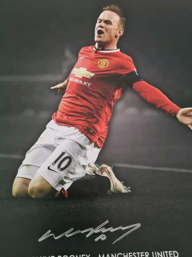 Wayne Rooney Manchester United Soccer Legend Signed 18 X 22 Inch Print COA - Bild 5 von 9