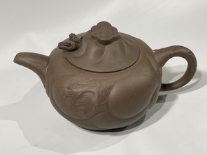 Antique Chinese Yixing Clay Dragon Zisha Teapot 19th Century