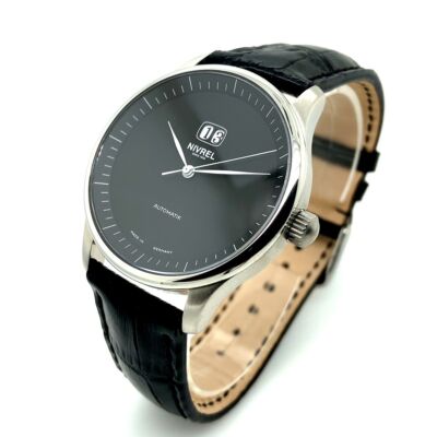 Nivrel Automatic Watch, Large Date, Black Dial, N 410.155, La Grande Date