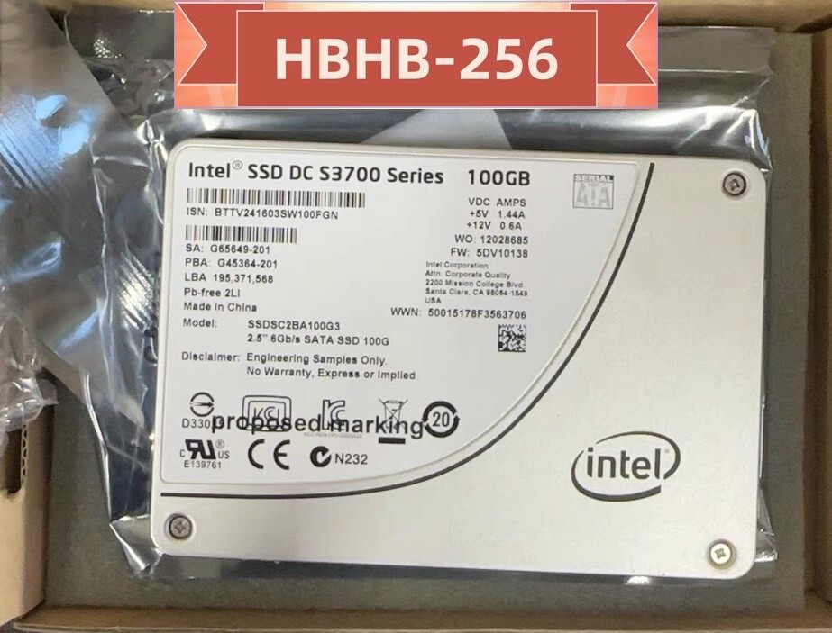 Intel SSD DC S3700 Series 100GB SSDSC2BA100G3 2.5 Intel SSD DC S3700 Series 100GB SSDSC2BA100G3 2.5