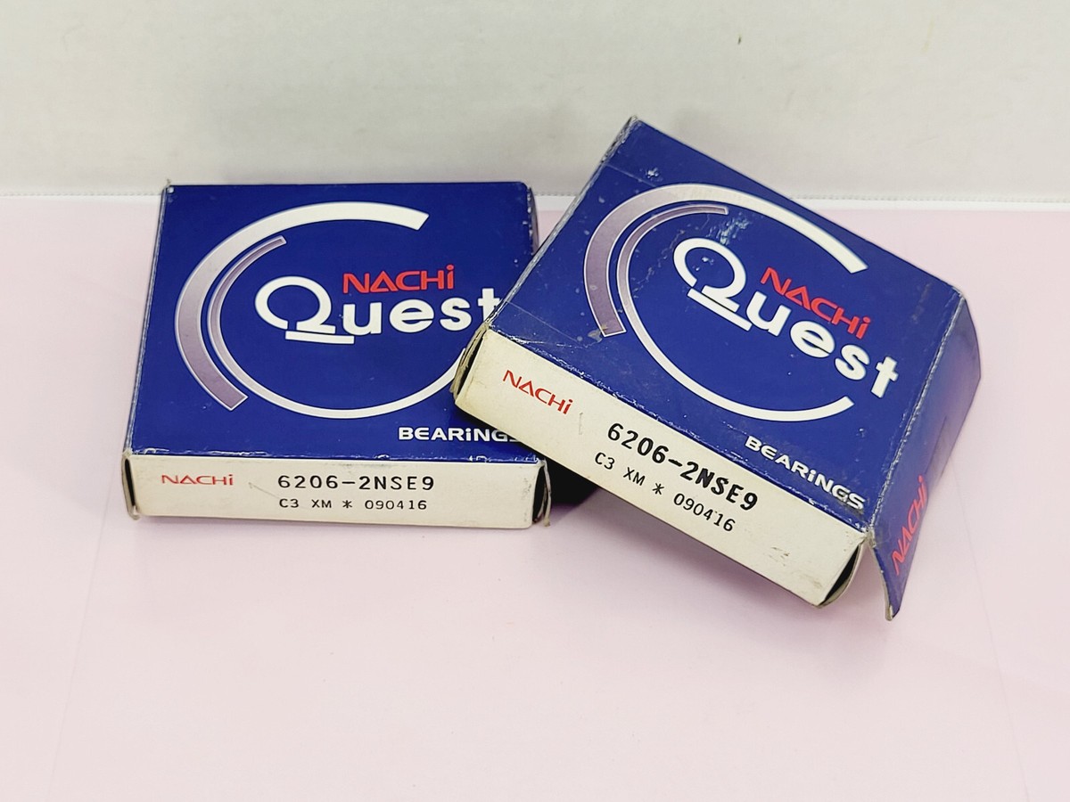 Lot of 2) Nachi Quest 6206-2NSE9 Deep Groove Bearing 30mm Bore