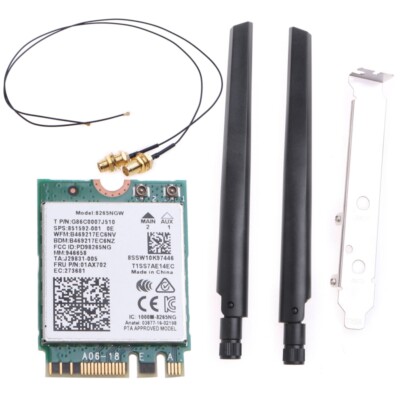 WiFi Desktop Kit 8265NGW Expands WiFi 5GHz BT 4.2 + Antenna Bracket