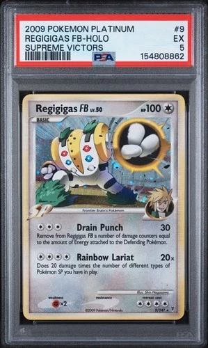 2009 POKEMON PLATINUM SUPREME VICTORS #9 REGIGIGAS FB-HOLO PSA 5