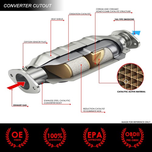 REEMPLAZA COLECTOR ESCAPE CONVERTIDOR CATALÍTICO TRASERO PARA NISSAN ALTIMA 2007-2015 - Imagen 3 de 12