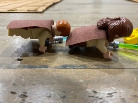 LEGO&reg; Minifigure Star Wars QUI GON JINN Printed Legs sw0593 sw0594 sw0592 75058