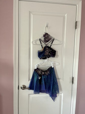 18 tenth house Large Child 2 piece purple and blue rhinestoned lyrical costume