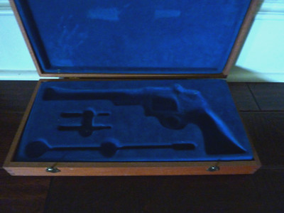 Vintage SMITH & WESSON N Frame 27 Blue Lined Wood Presentation Case 8.25 Barrel
