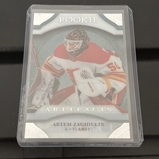 2021-22 Upper Deck Artifacts Artem Zagidulin #185 Clear Cut (RC) Calgary Flames