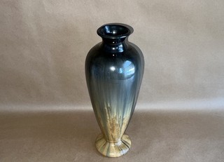 Fulper Pottery Antique American Arts & Crafts Large Cats Eye Flambe Vase 12"