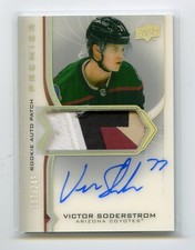 2022-23 Premier Victor Soderstrom 2020-21 Update Rookie Patch Auto /249 RC 4 CLR