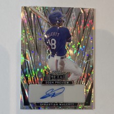 Leaf Trinity 2023 Sebastian Walcott Auto 2024 Leaf Metal Preview LMP-SW1 /7