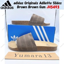 Adidas Originales Adilette Slides Marrón Marrón Goma JH5493 Para Hombre Talla