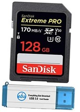Extreme Pro 128GB SD Memory Card for Vlogging Camera Works with Sony ZV-1 DC