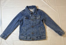 Kids Size 8 Denim Jacket With Dinosaur Great Condition