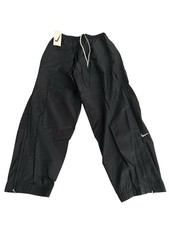 Vintage Y2K Nike Windbreaker Track Pants Mens XL Black Lined Ankle Zip NWT RARE