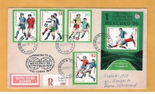 Football. World cup 1986, Mexico. First day cover from Bulgaria, 1985