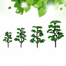 12 Pcs Miniature Plastic Model Trees Artificial Landscape Scenery Green Plants