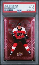 2024 Upper Deck Fluorescence #F10 Matvei Michkov PSA 8