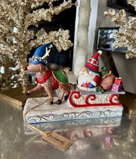 Jim Shore Reindeer Pulling Gnome Sled-6012954