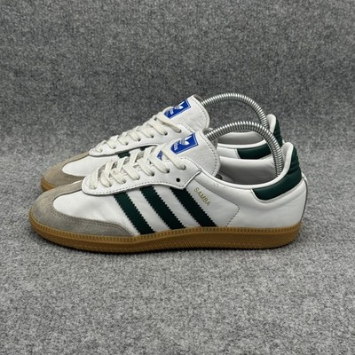 Original adidas Samba OG weiß mit grünen Streifen in Größe 38