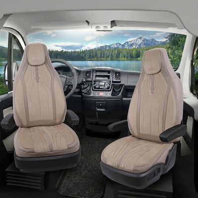 Sitzbezüge passend für Malibu Wohnmobil Caravan in Beige DLX2090