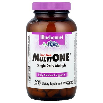 2 X Bluebonnet Nutrition, MultiONE�, Single Daily Multiple, Iron-Free, 120 Vege