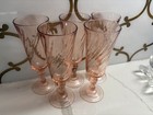 5 Arcoroc Rosaline Pink Swirl Champagne Flute Glasses - France - 6.5” Vintage — photo 1