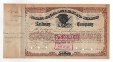 Cornelius Vanderbilt II - Toledo, Canada Southern and Detroit Railway Co. Stock