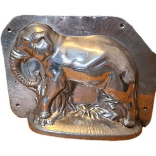 Vintage Metall Schokolade Elefant Form Vormen Fabriek Tilburg Holland Stempel
