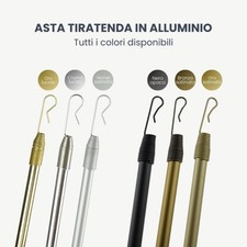 Asta Guidatenda Frusta per Tende Tiratenda in Alluminio - Lunghezza 125 CM