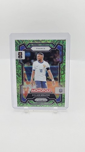 Kylian Mbappe [Four Corners Green Wave] #7 2026 Panini Prizm Monopoly FIFA World Cup card