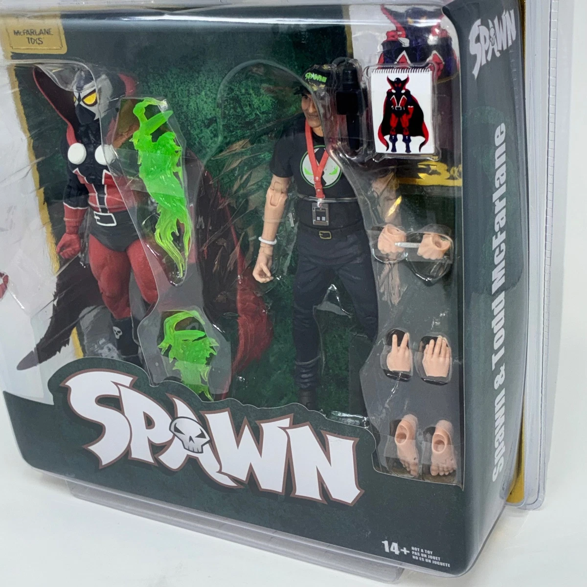 McFarlane Gold 30th Anniversary Spawn Todd McFarlane 7" Figures 2-Pack NEW