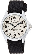 Seiko Watch AQPK401 Alba Quartz All Lumi Men's Sports Watch, Black