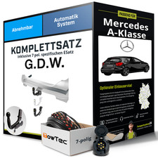 Für MERCEDES A-Klasse Typ W176 Anhängerkupplung abnehmbar +eSatz 7pol 15-18 NEU