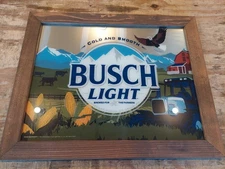 Busch Light For The Farmers Tractor Eagle Mirror Bar Beer Sign 2025