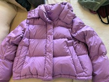 Lululemon piumino d'oca Wunder puffer jacket viola taglia 14 ritagliato