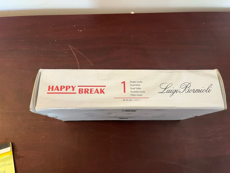 Luigi Bormioli Happy Break Cuenco Ovalado 32cm 12.5" Vidrio Italia Servware Nuevo Foto 3 de 4