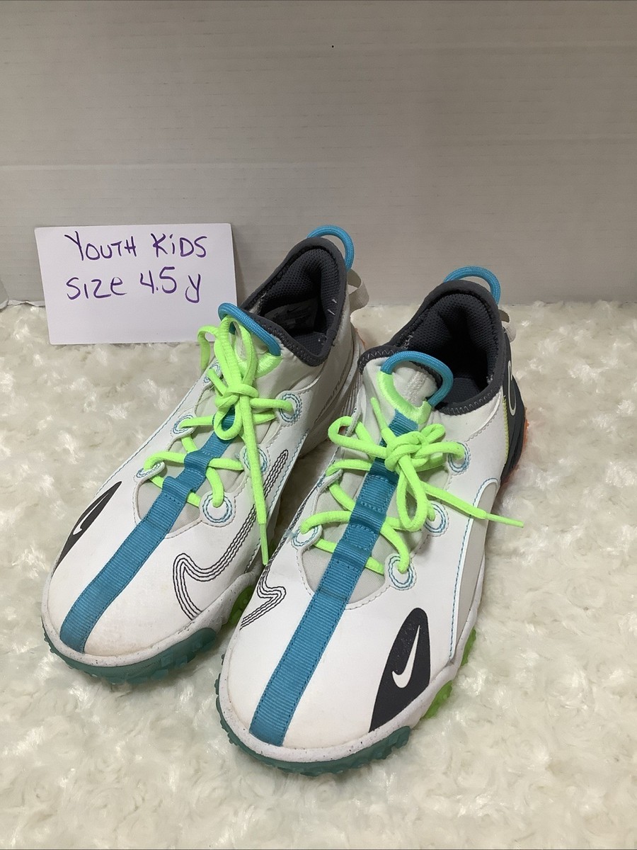 Nike Future Field Youth Kids Size 4.5y White Multi Turf Shoes