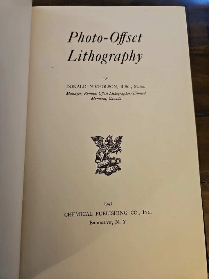 2x ЭНЦИКЛОПЕДИЯ ЛИТОГРАФИИ и фото смещение миль 1938 1-е издание HC Illustrated - Изображение 2 из 4