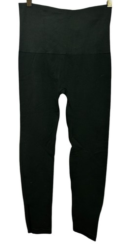Spanx Look At Me Now Seamless Side Zip Leggings Black Size XL Thick Dark Green - Picture 2 of 7