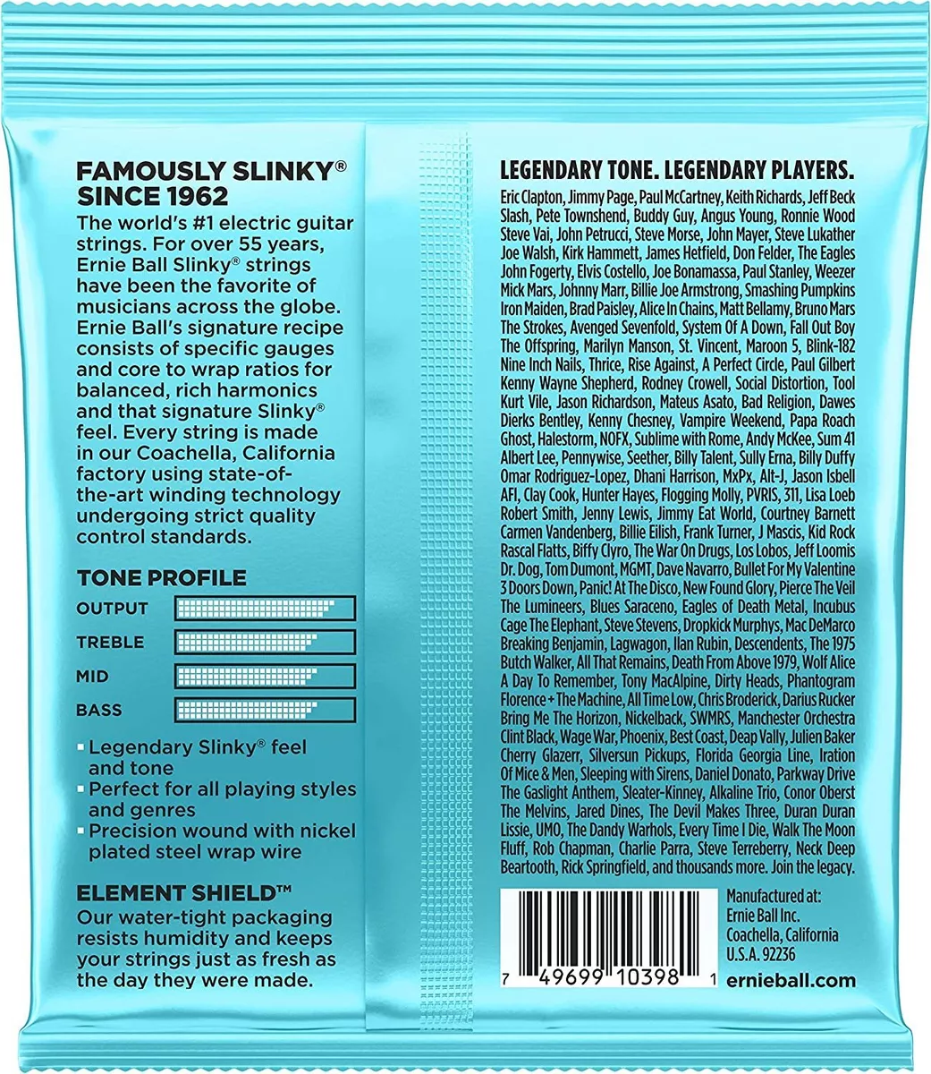 Ernie Ball Mighty Slinky Nickel Wound Electric Guitar Strings