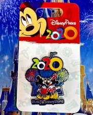 💝 WDW Cinderella Castle Fireworks Mickey & Minnie Mouse Pin 2020 Disney Parks