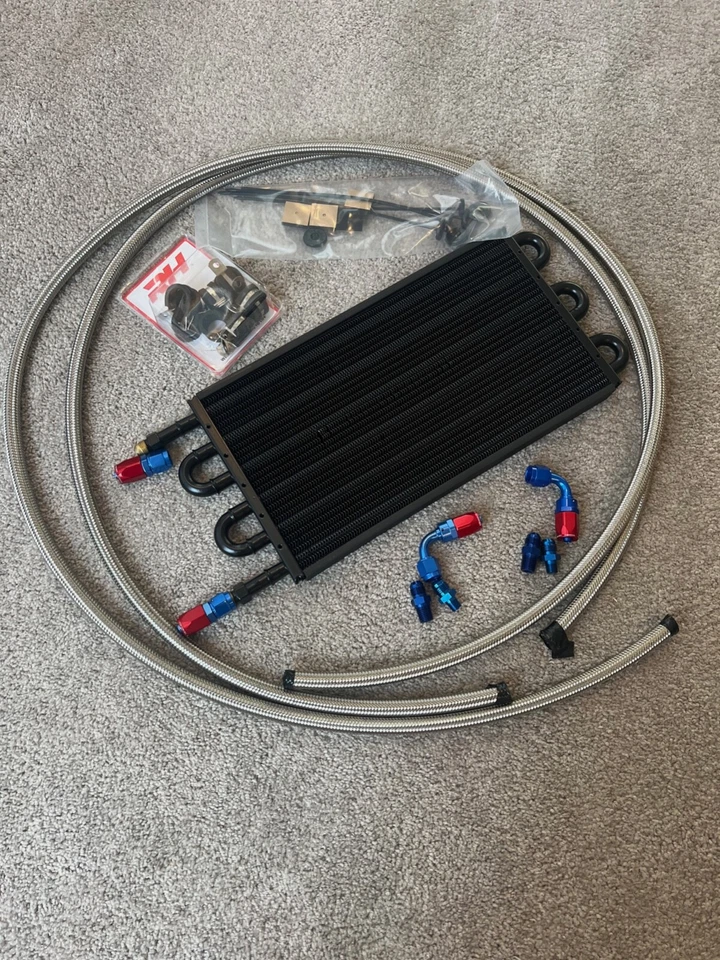 GM TH350 TH400 700R4 TRANSMISSION COOLER KIT W/6AN BRAIDED LINE & FITTINGS - Image 1 of 1