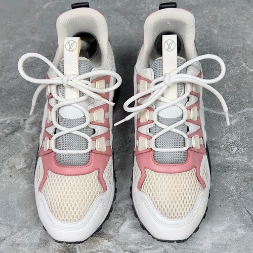 Sneakers Louis Vuitton Run Away Logo Bianco Maglia Pelle 5 UK o 8 US o 38 EUR - Foto 3 di 11