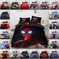 Spider Man Boy Bedding Set Duvet Covers Pillowcase US Queen King Bed Male 2/3Pcs